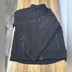 Men's Free Country Full-Zip Long Sleeve Mock Neck Softshell Jacket Padded Sz L